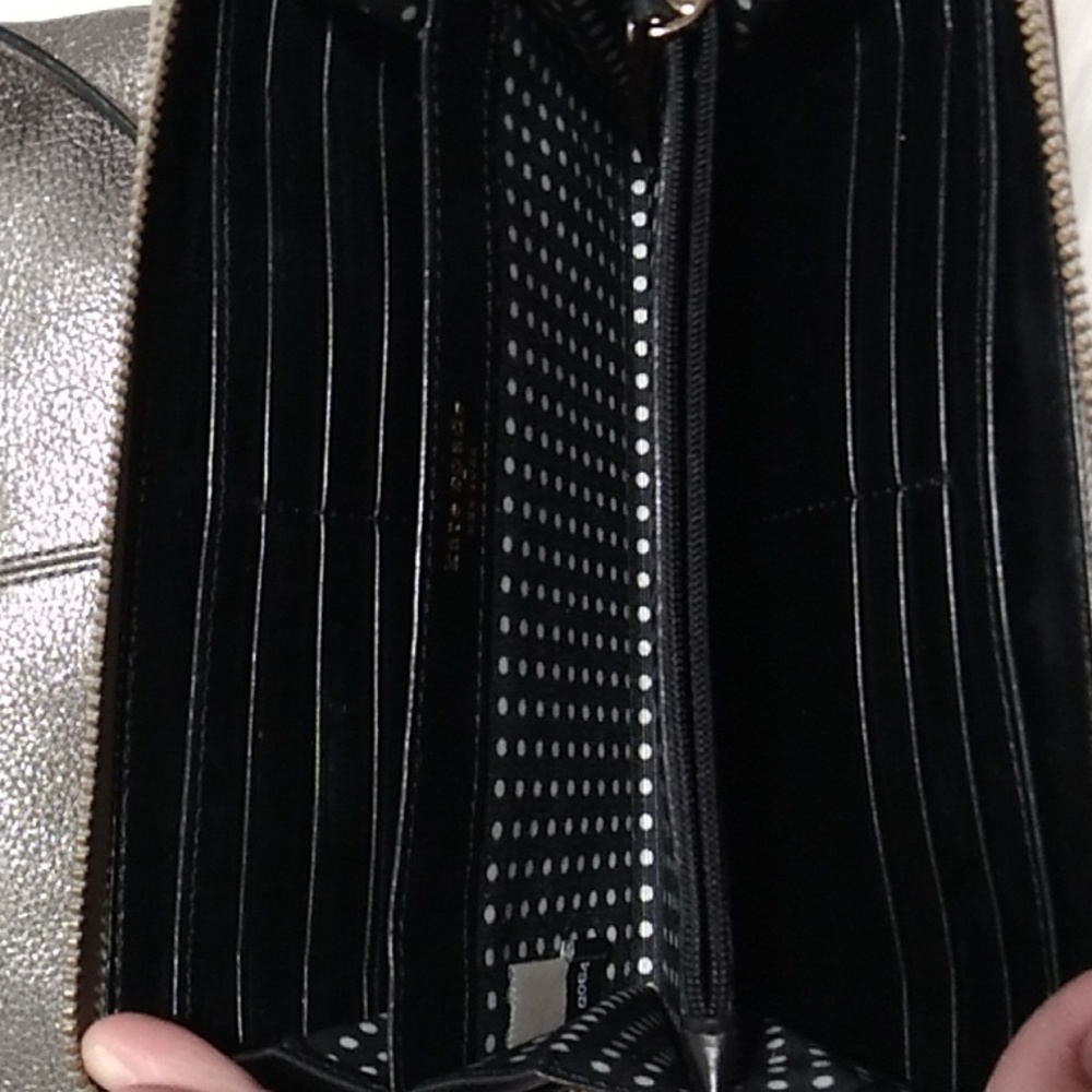 SALE! Kate Spade Oxidized Silver Metallic Tassels Crossbody & Matching Wallet - Picture 14 of 16